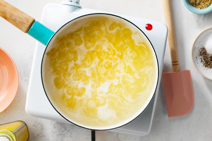 Boiling Orzo in water in a large pan