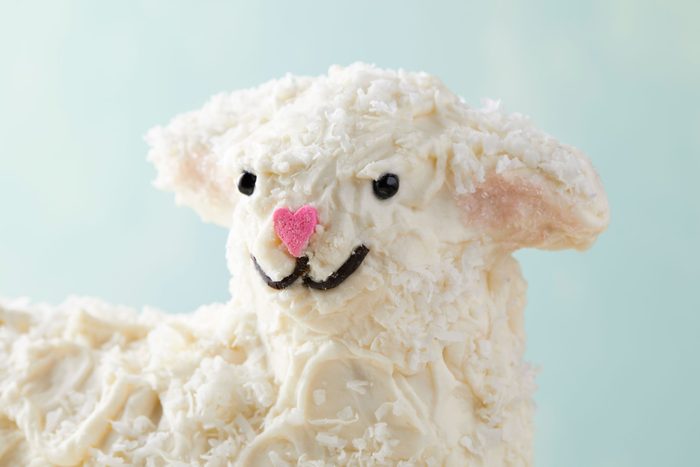Easter Lamb Cake close up