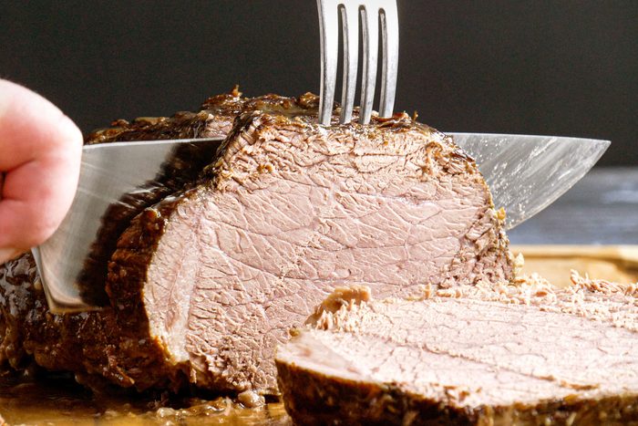 Cutting Rump Roast into Slices