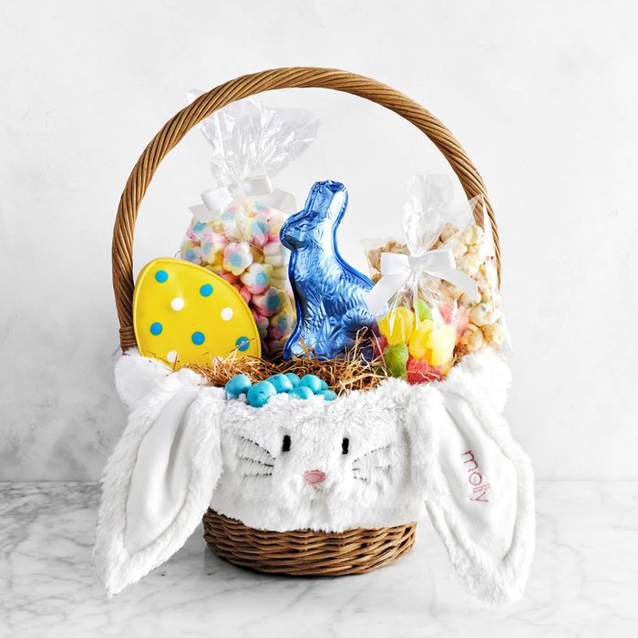 Small Fur Bunny Basket