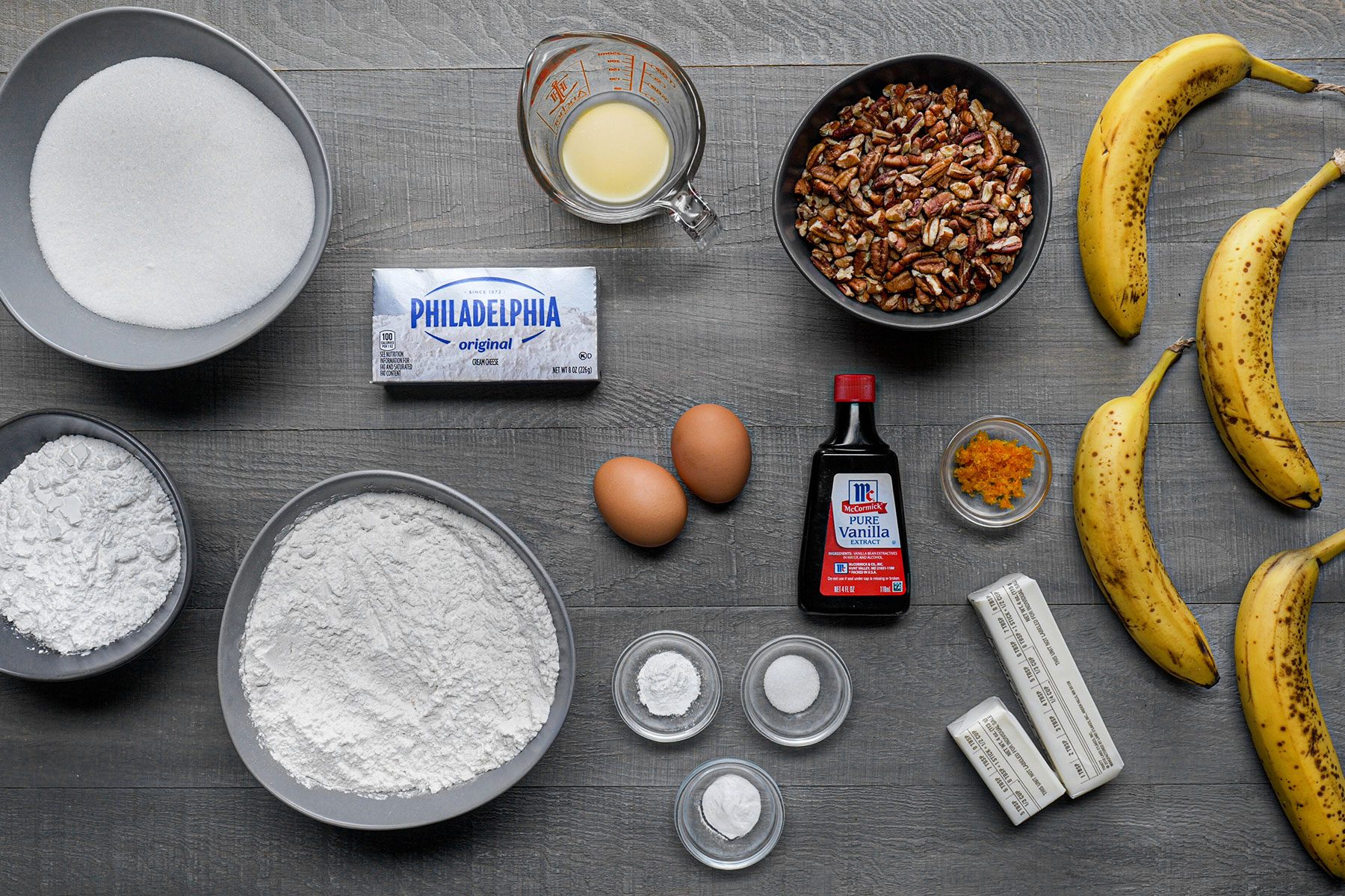 Ingredients for Banana Nut Bread Recipe 