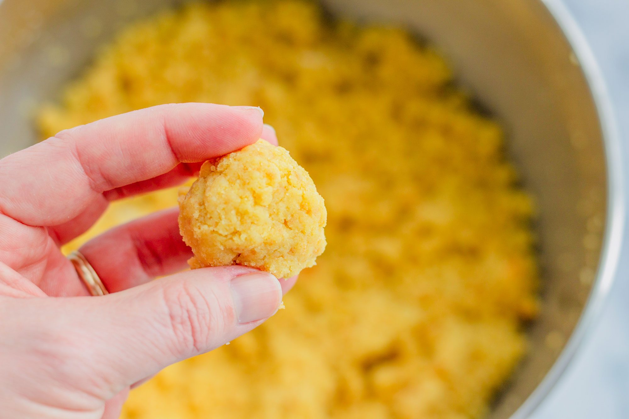 Make a ball of the mixture