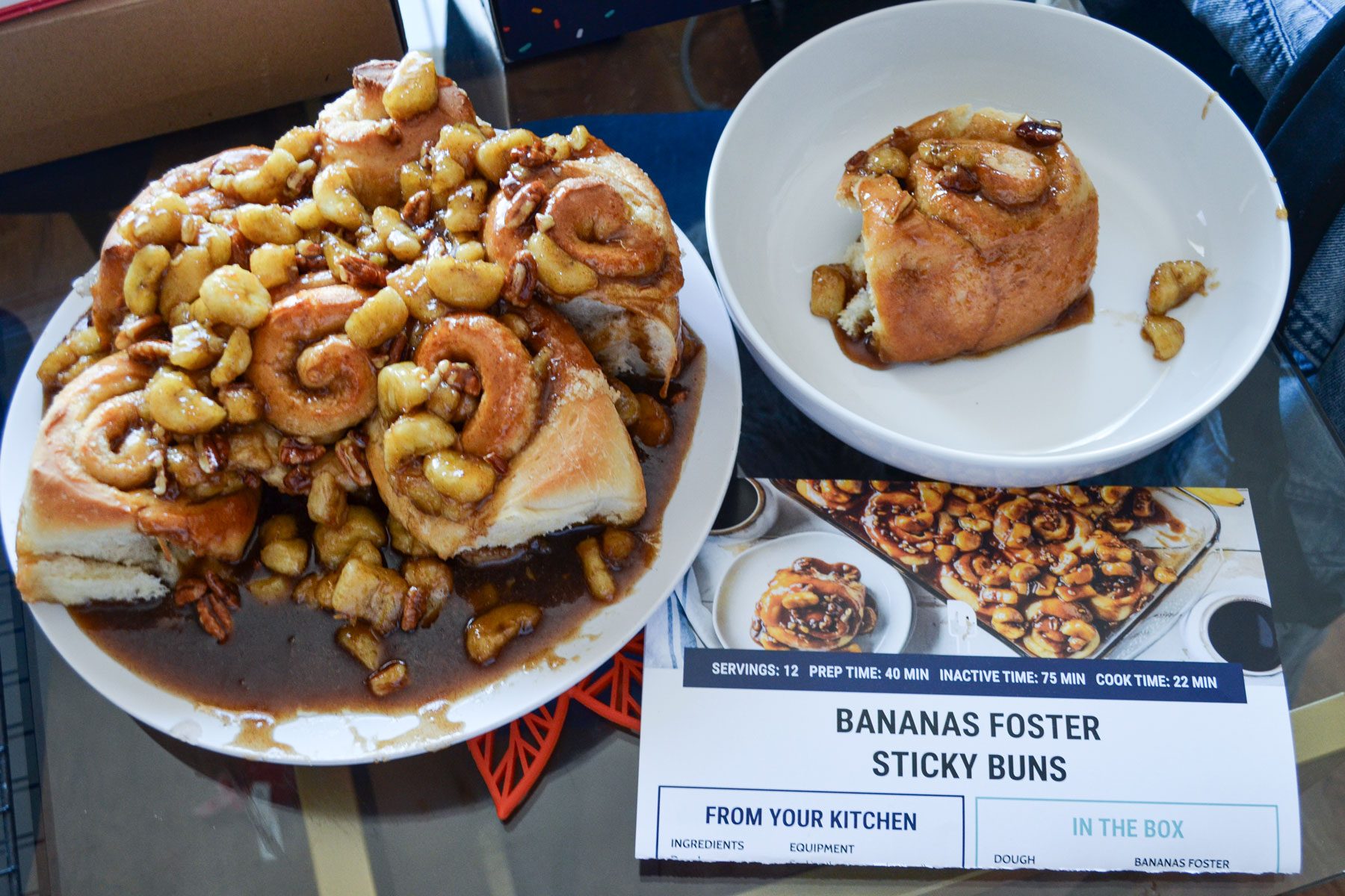 Bake Eat Love Box bananas foster sticky buns