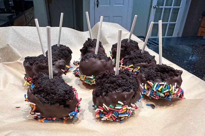 Baketivity chocolate cake on a baking sheet