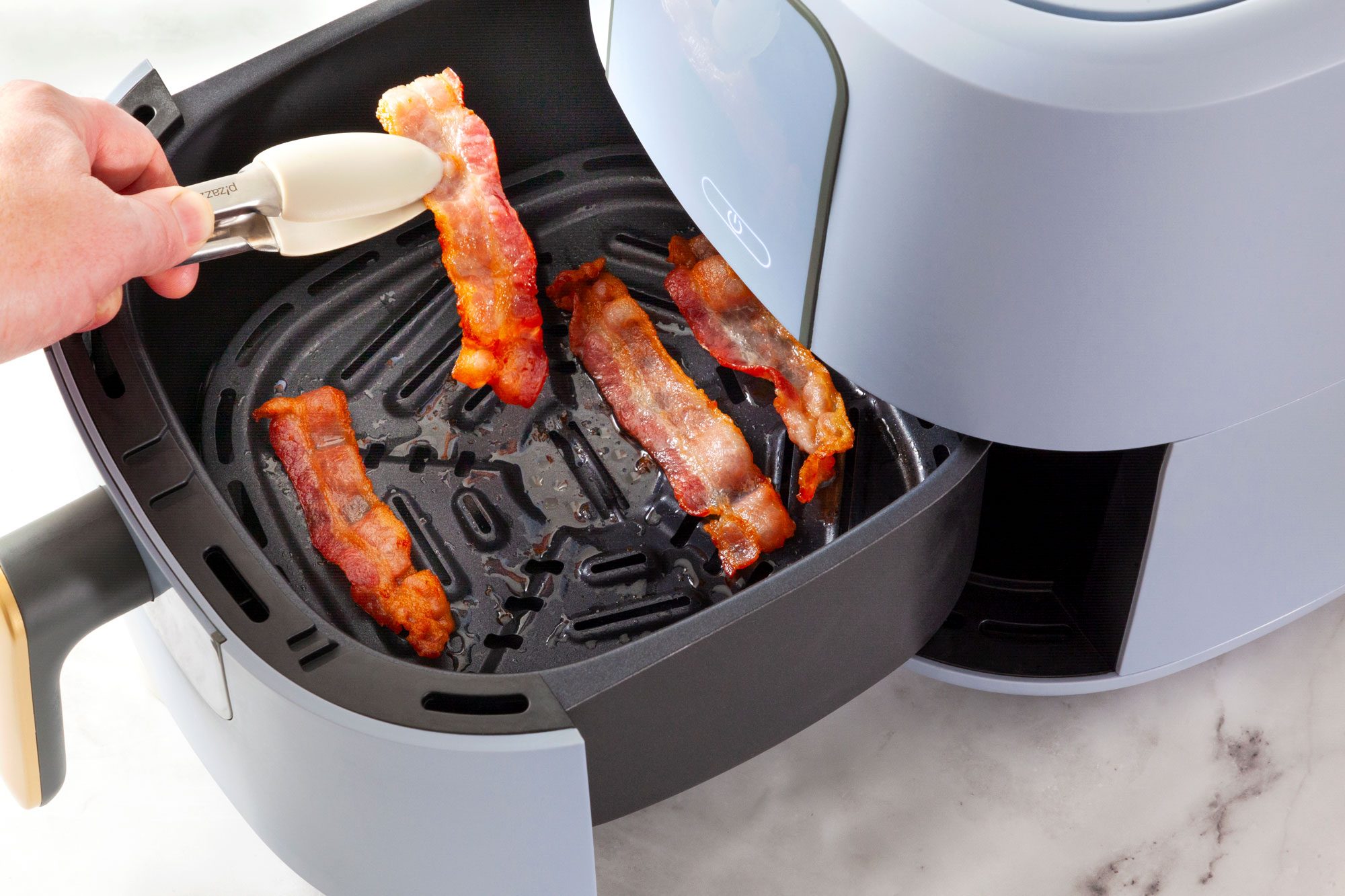 Flip the bacon after cooking from one side