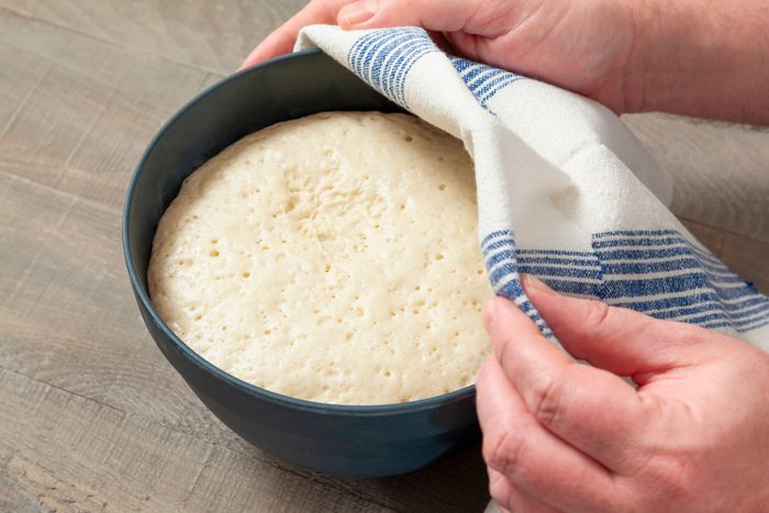 Cover and let rise in a warm place