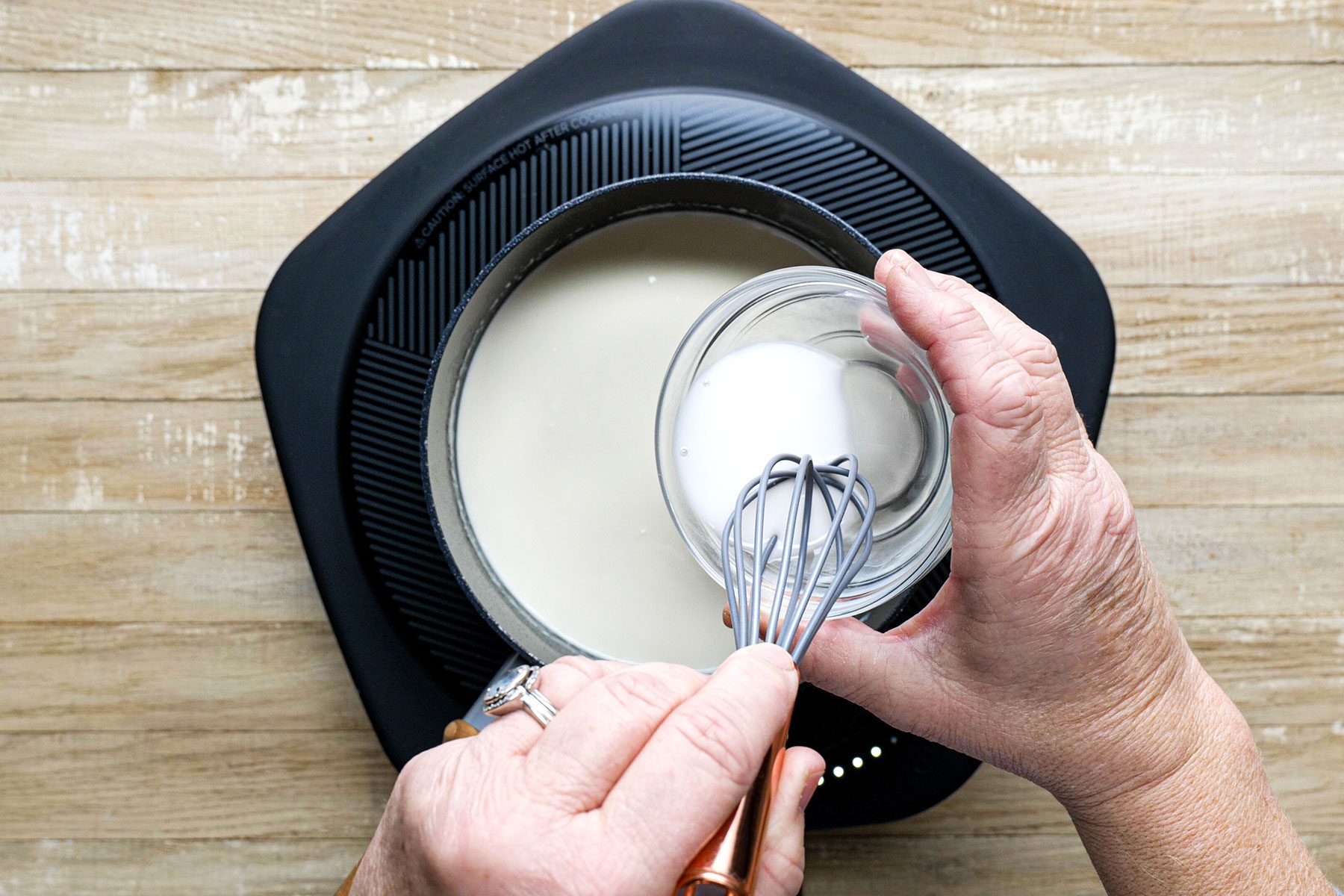 Adding Cornstarch to the mixture