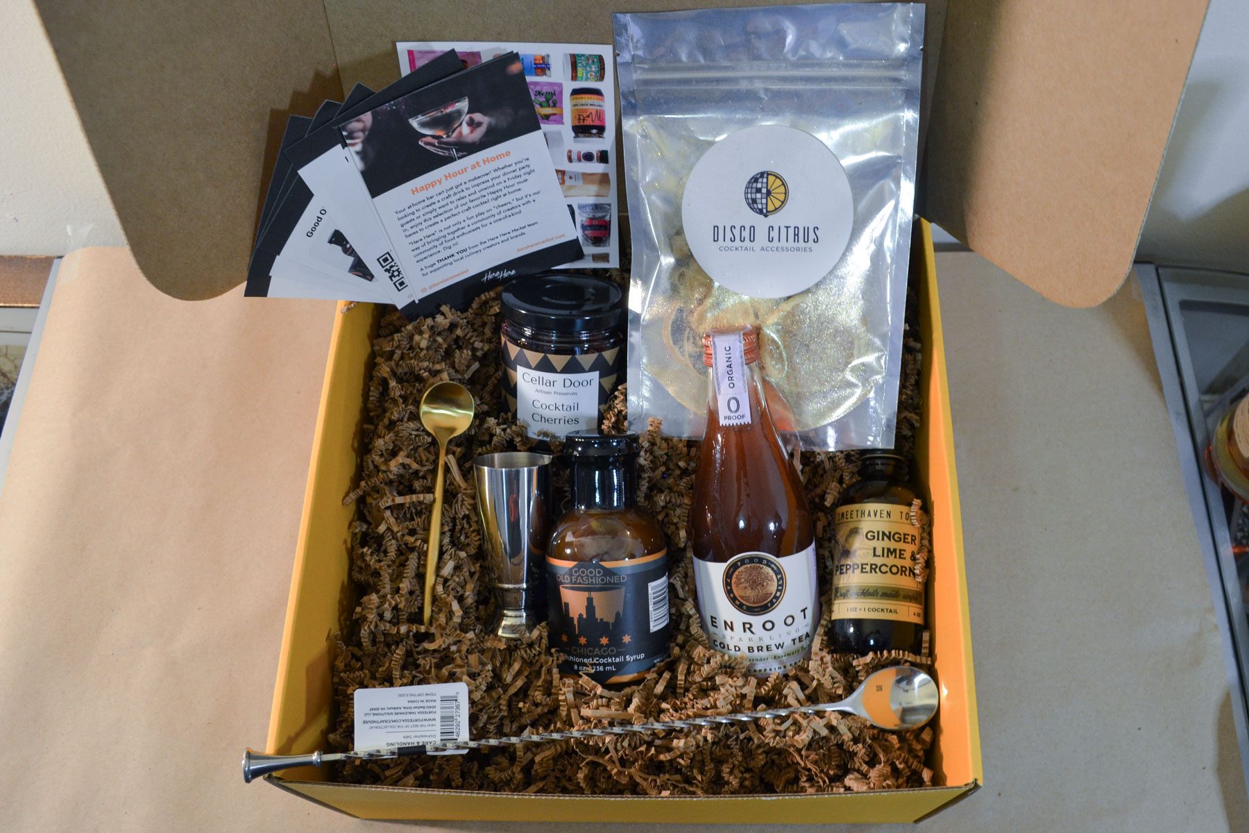 Happy Hour At Home Set in a box on a table