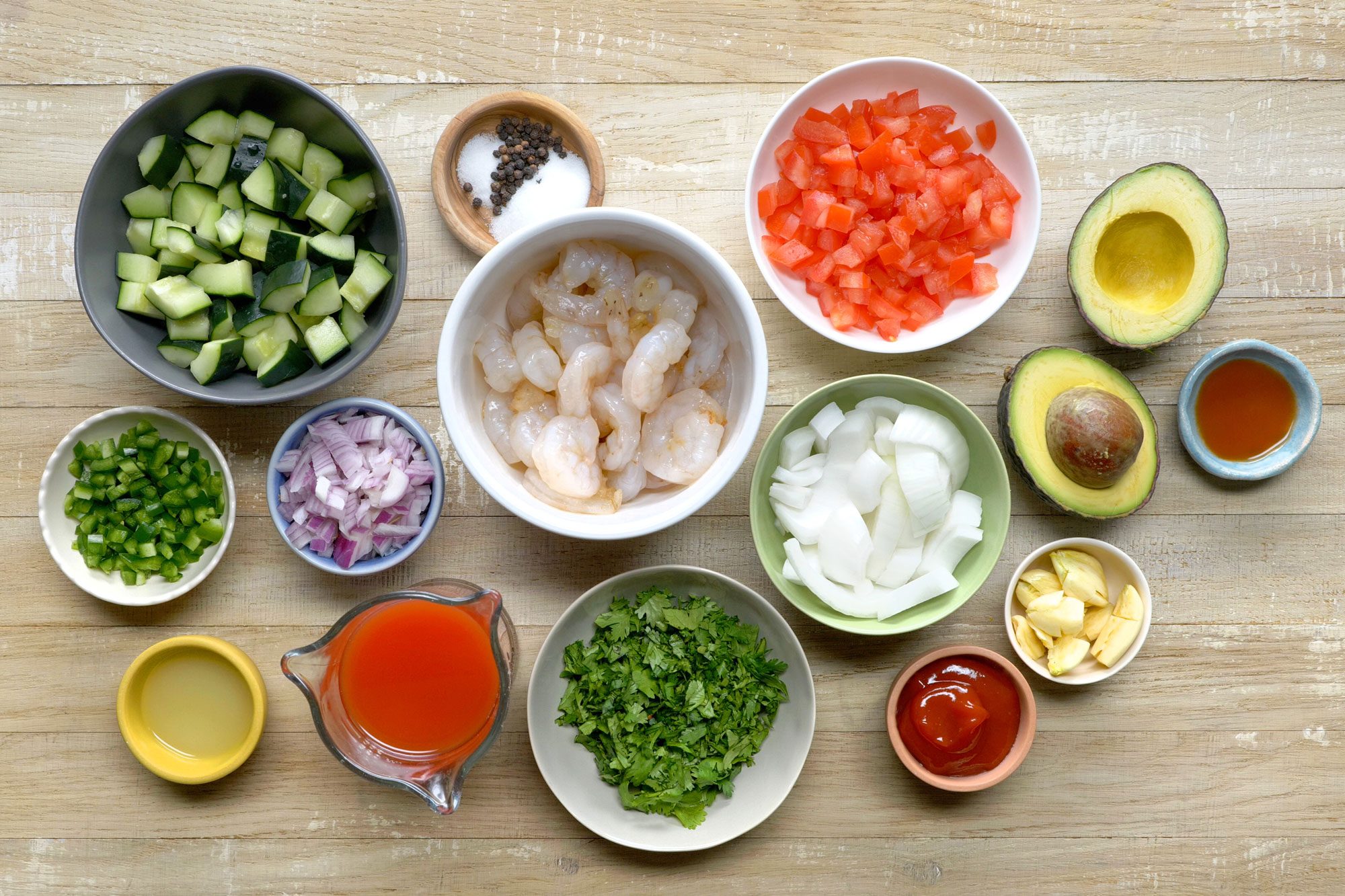Mexican Shrimp Cocktail ingredients