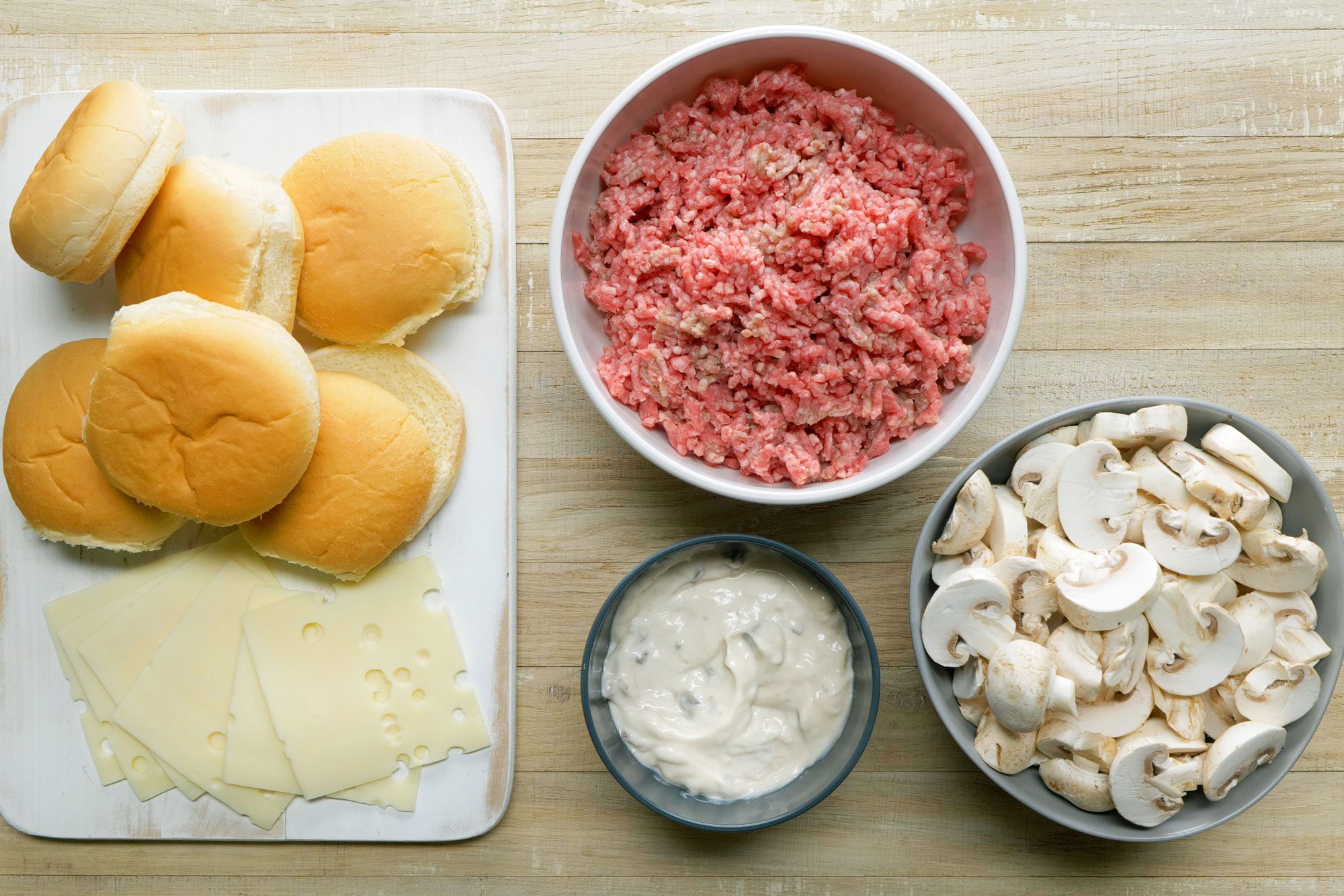 Mushroom And Swiss Burger ingredients
