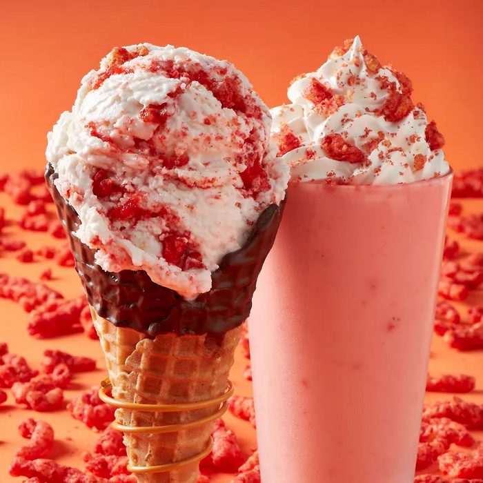 Marble Slab Cheetos Flamin Hot Ice Cream