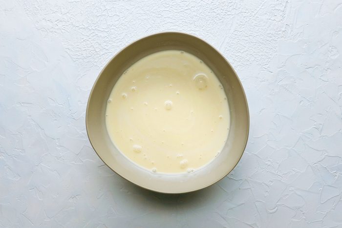 Milk mixture for tres leches cake In a bowl