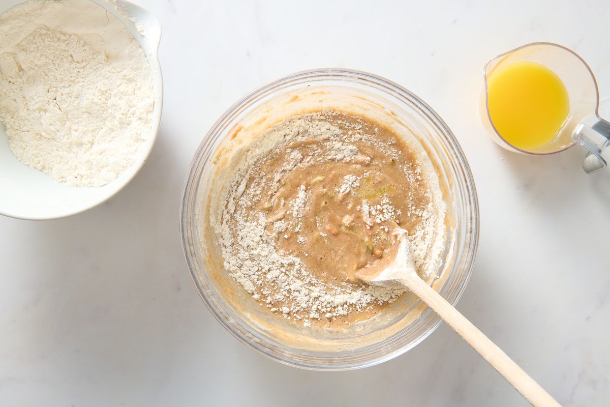 Mixing The Batter for Zucchini Carrot Bread
