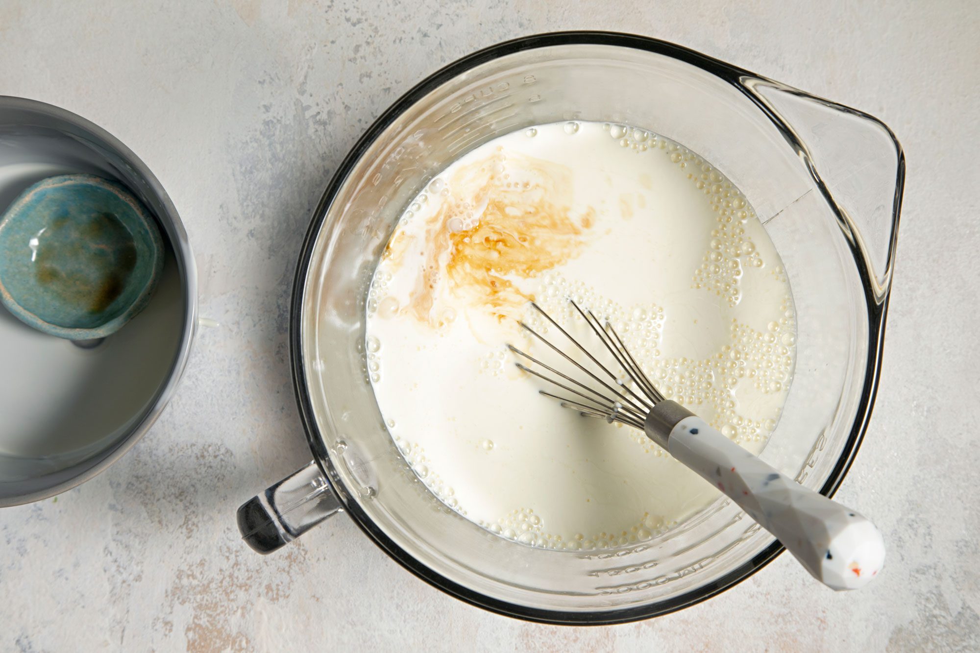 Whisk in cream and vanilla