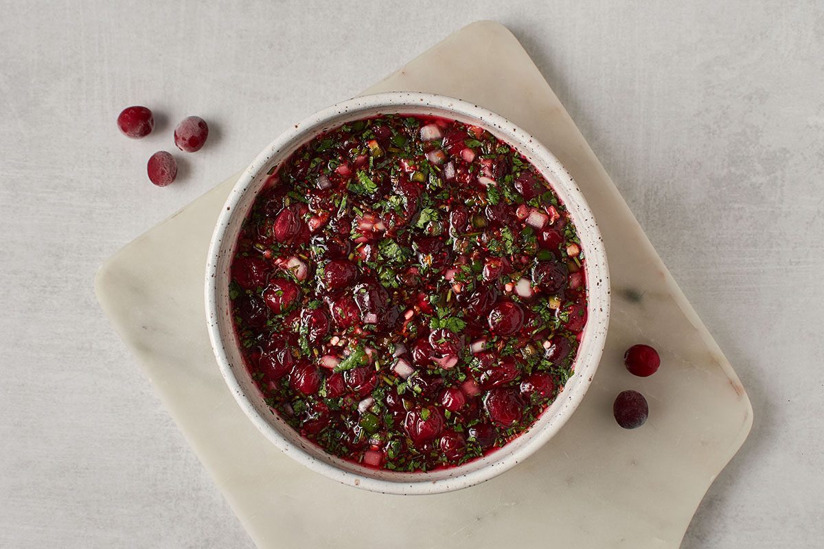 This cranberry salsa by Taste of Home is easy, different and a good way to take advantage of an abundance of cranberries in season.