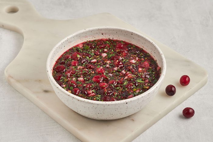 This cranberry salsa by Taste of Home is easy, different and a good way to take advantage of an abundance of cranberries in season.