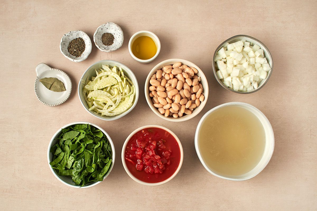 Ingredients for fennel soup