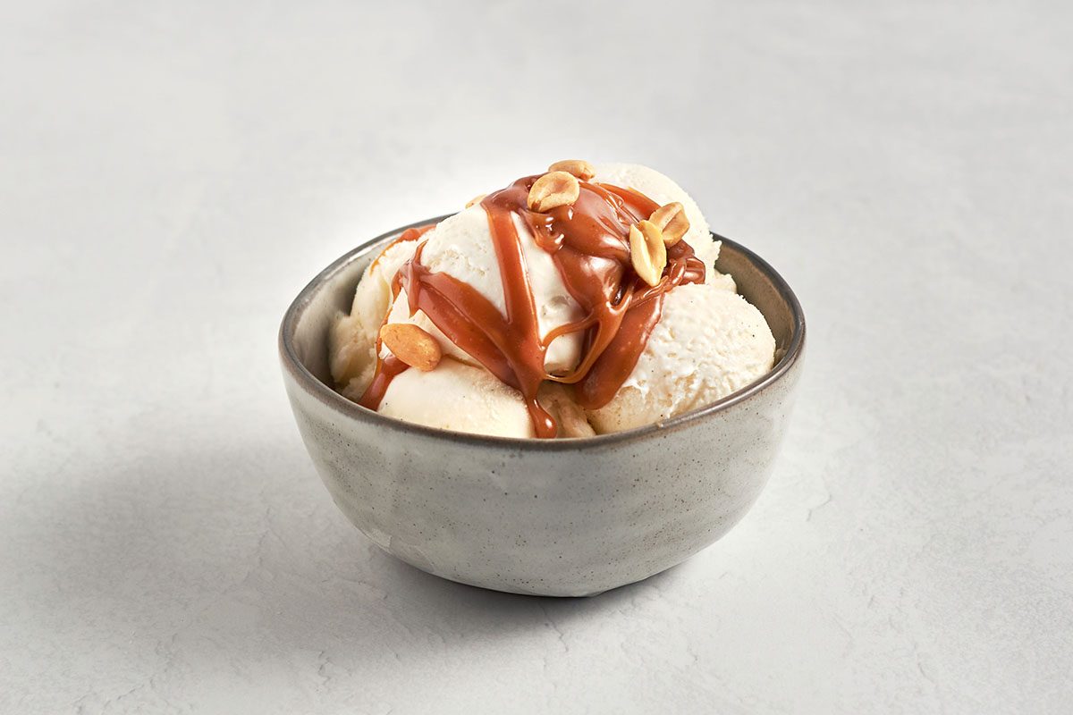 Serve sauce over ice cream