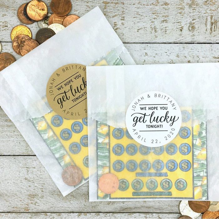 Toh Affiliate Personalized Wedding Favor Get Lucky Wedding Favor