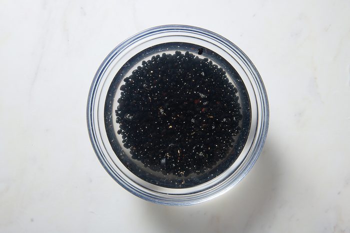 Rinsing and sorting the beans