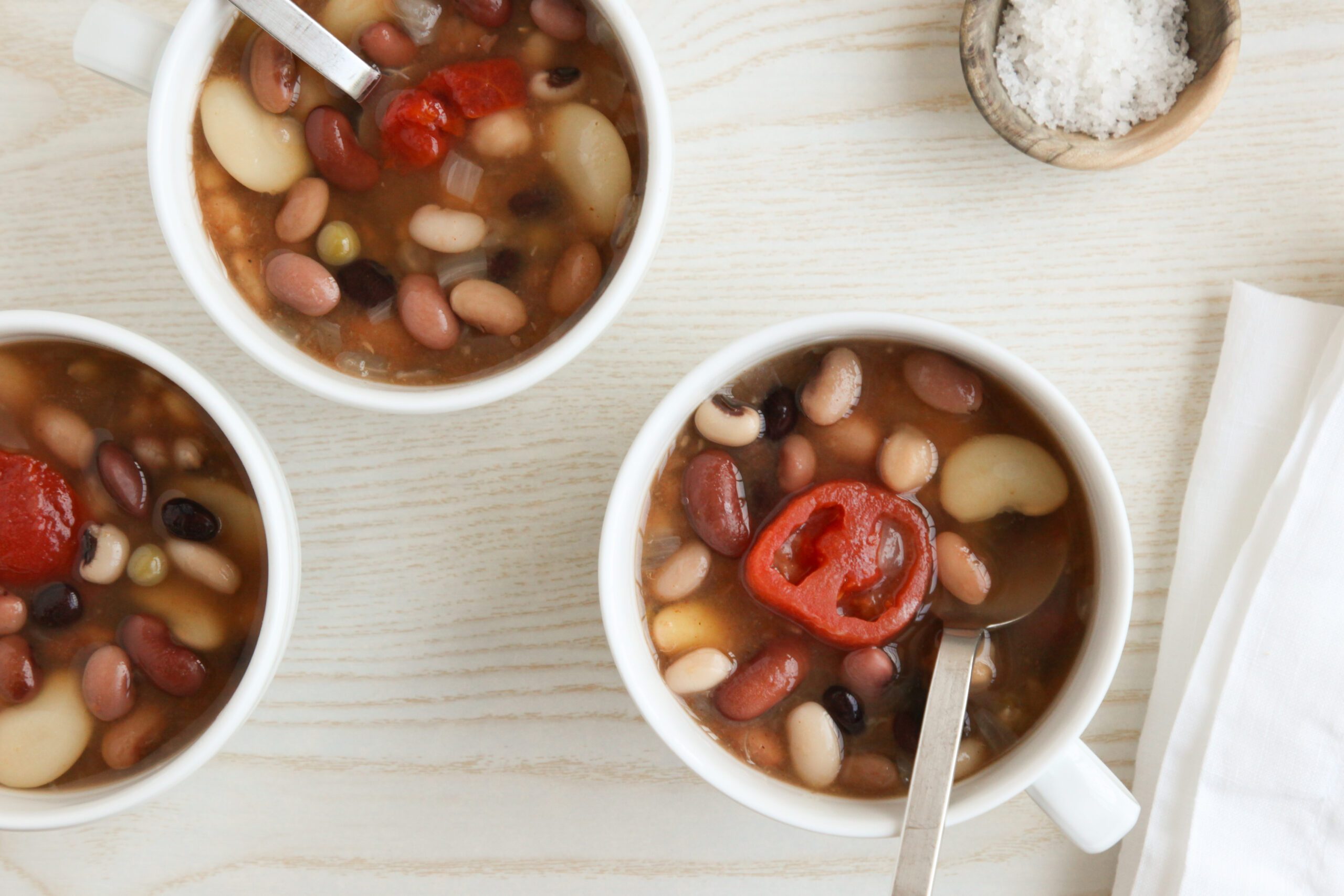 16 Bean Soup in mugs