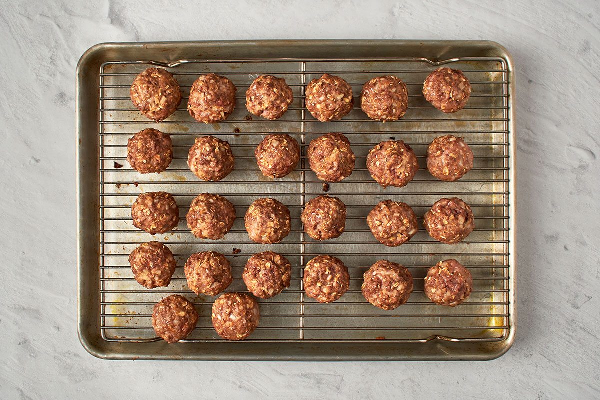 Bake meatballs
