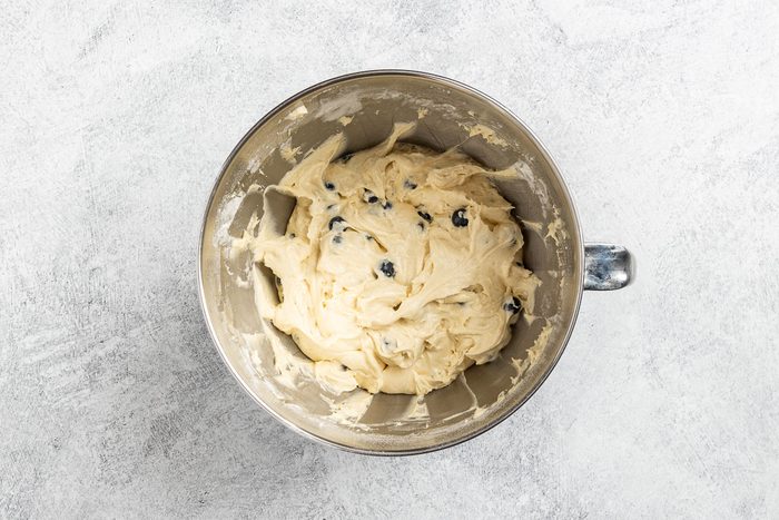 Taste of Home Blueberry Pound Cake recipe photo of the batter.