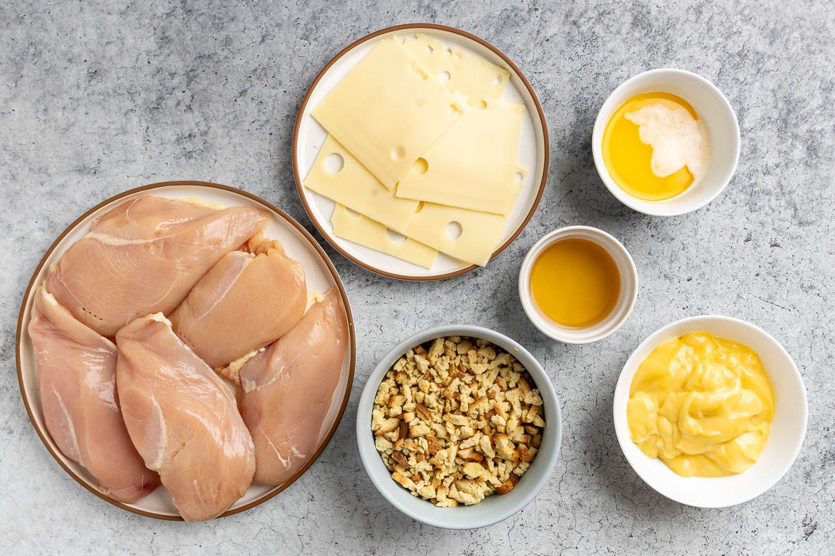 Taste of Home Chicken and Stuffing Casserole recipe photo of the ingredients.