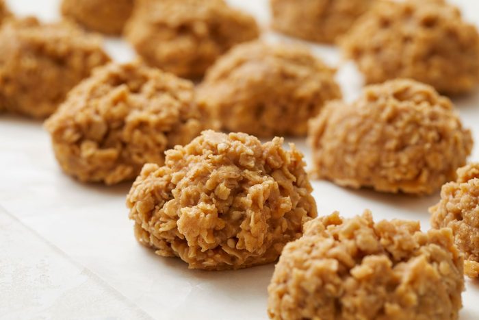 Close shot of peanut butter cookies