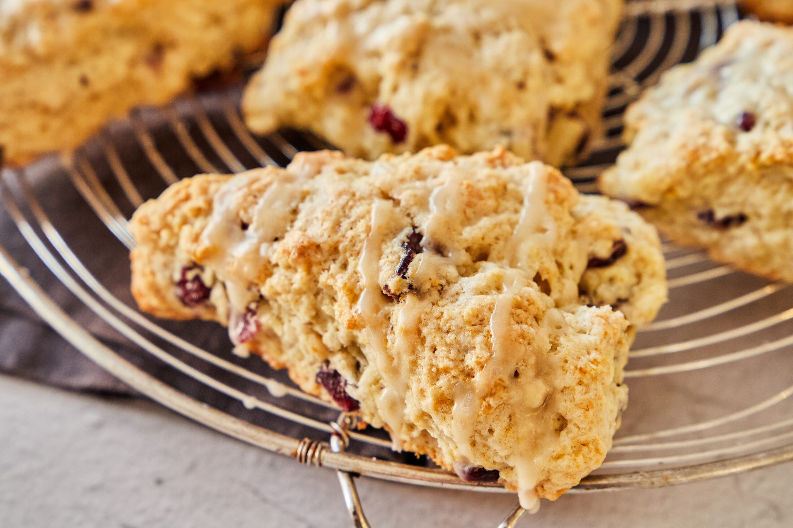 Cranberry orange scones are a great fall breakfast.