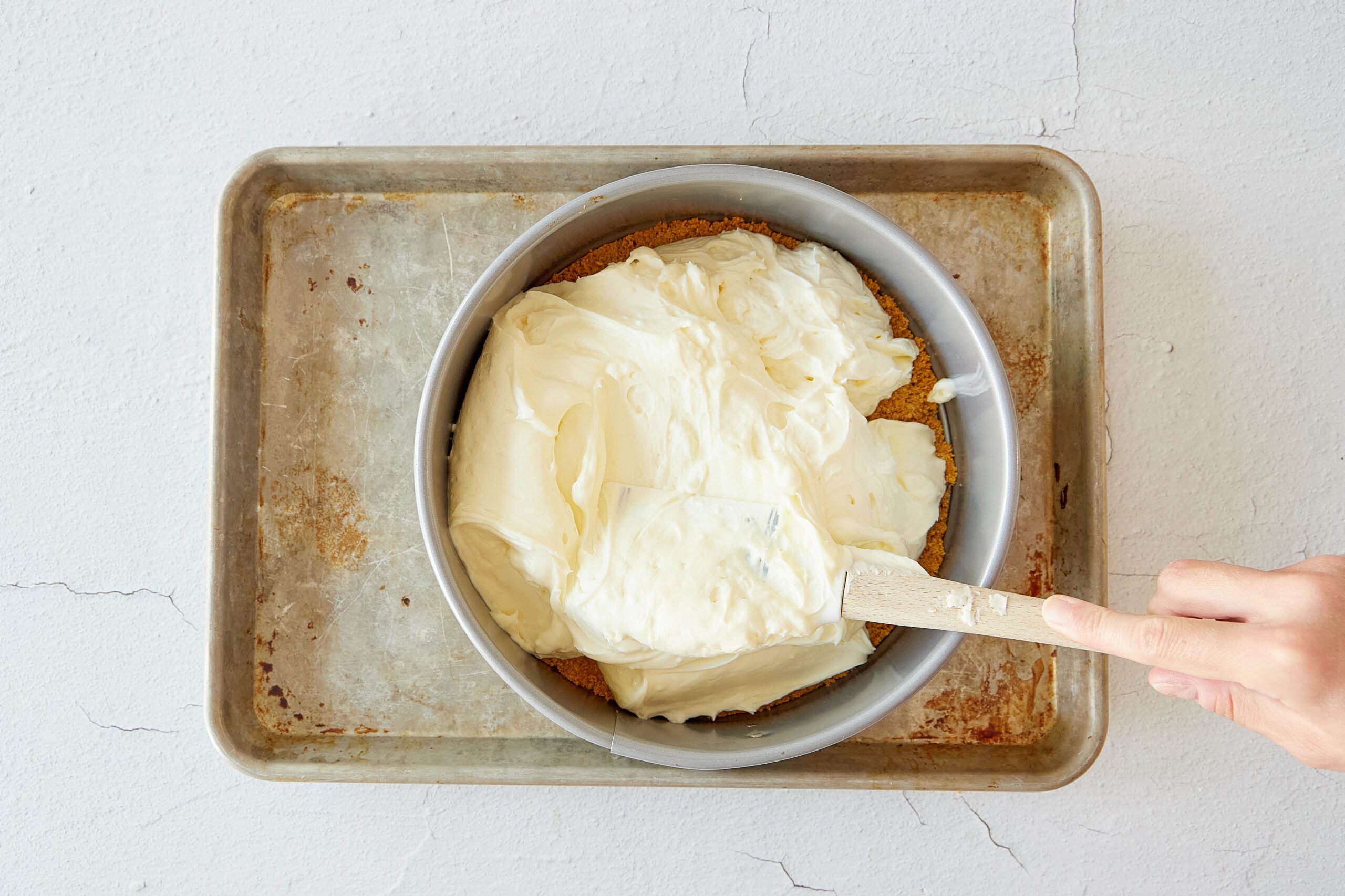 Bake the easy cheesecake.