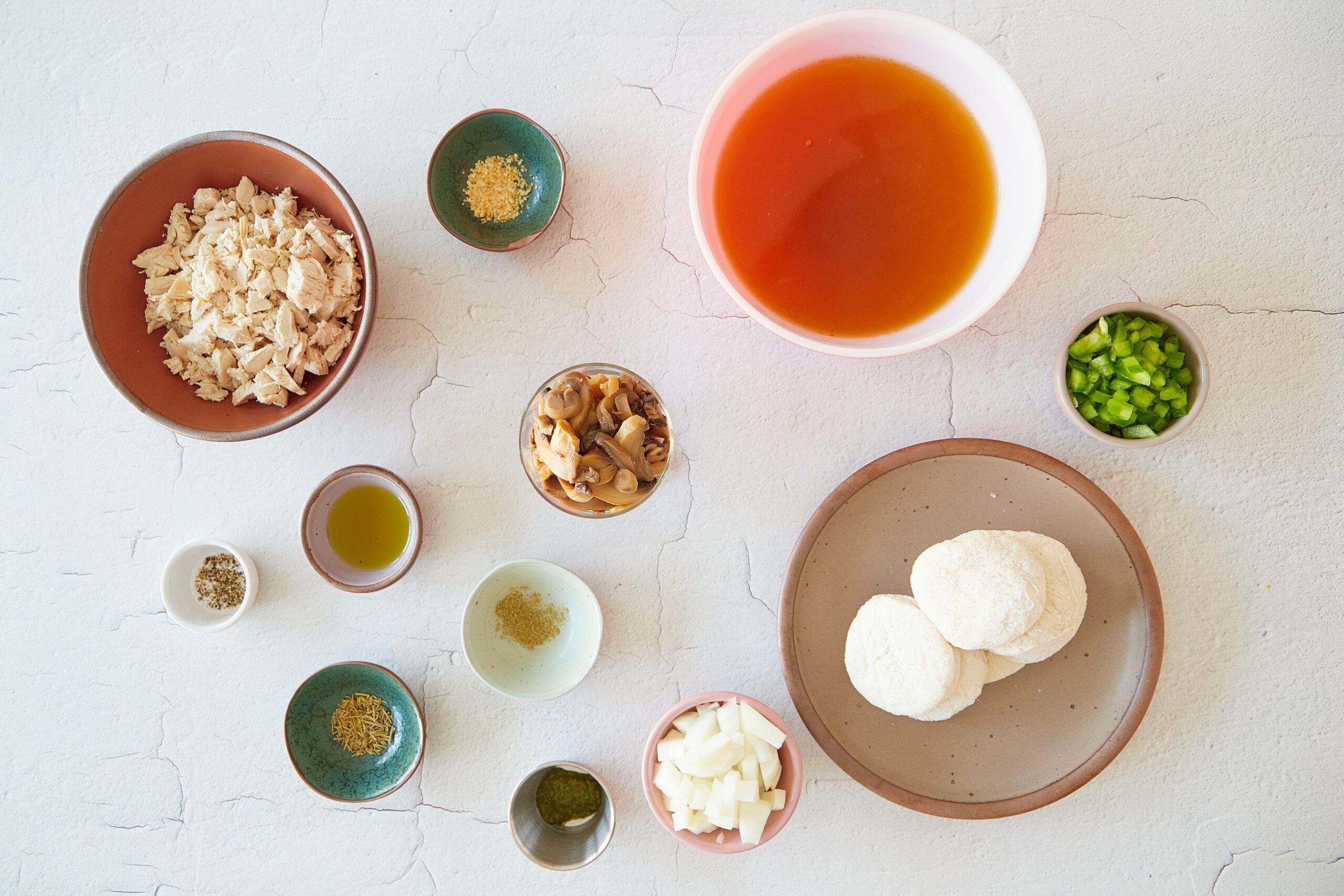 Ingredients for easy chicken and dumplings