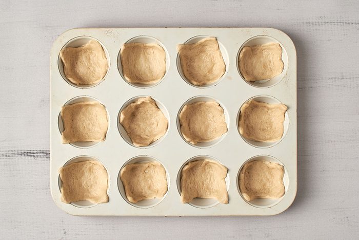 Cut the dough into squares