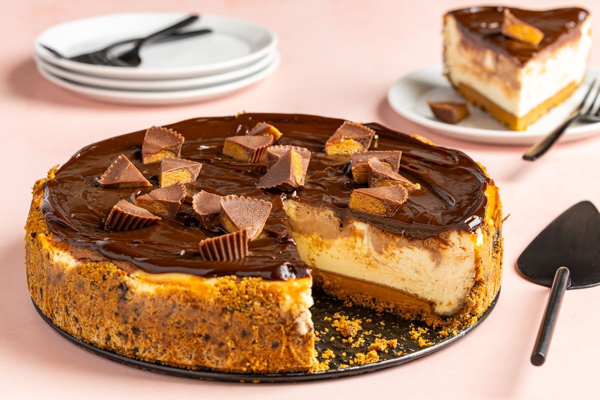 Taste of Home Reese's Cheesecake recipe photo of the finished recipe.