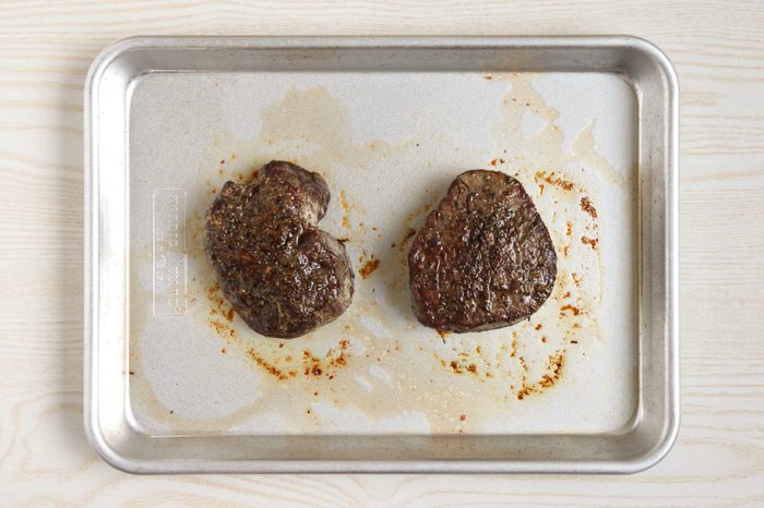 Broiled filet mignon