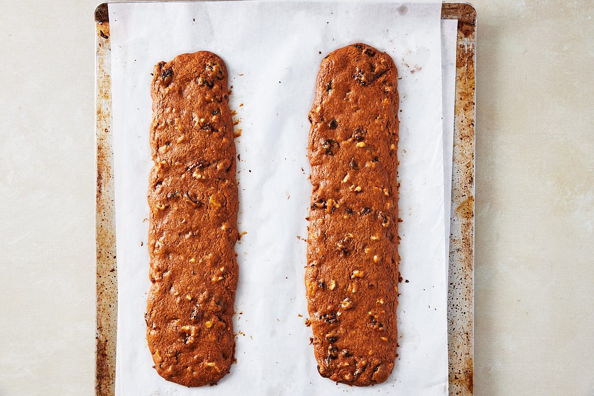 Hermit Cookies Step 3- Baked logs before cutting 