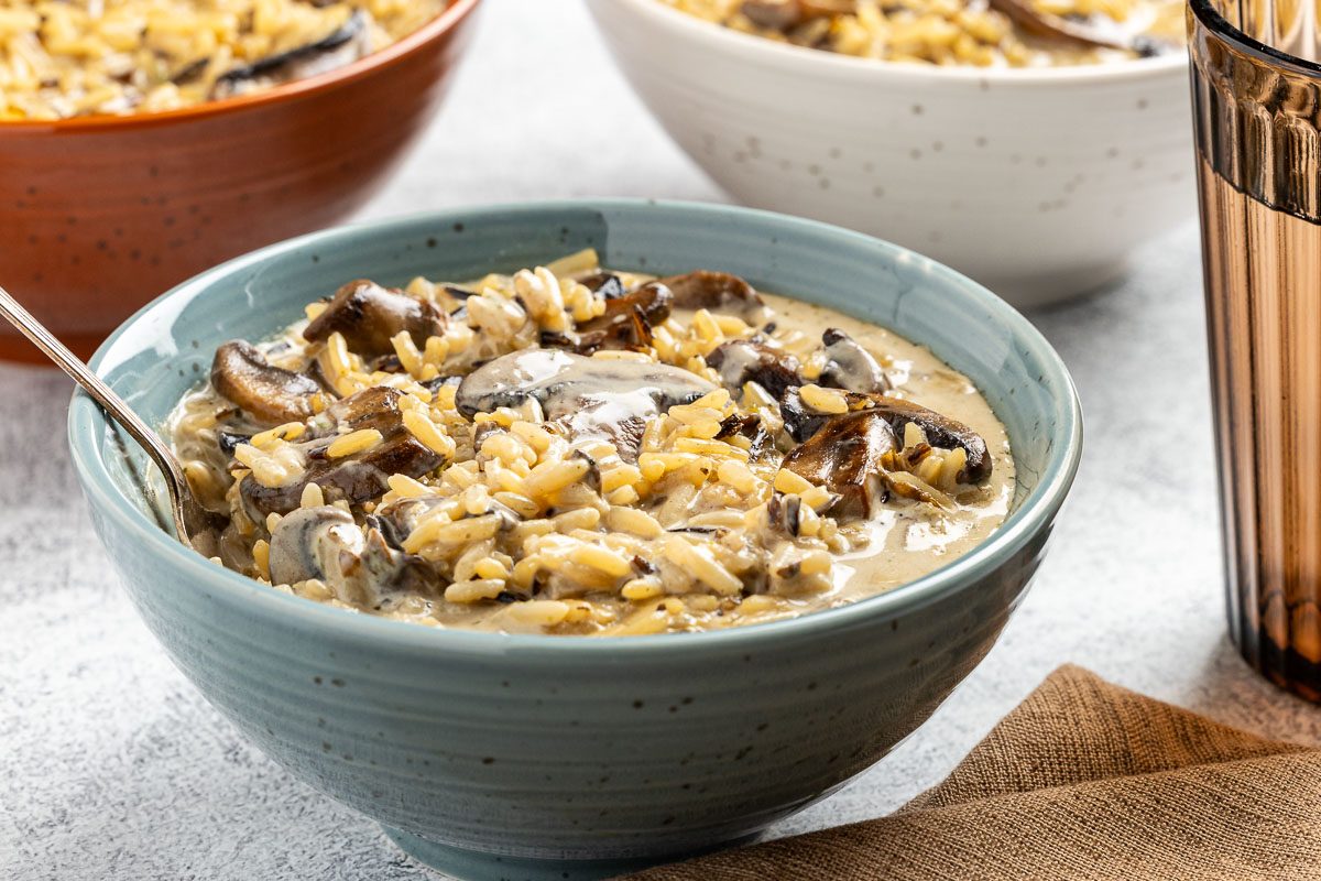 Taste of Home Wild Rice and Mushroom Soup recipe photo of the finished recipe.