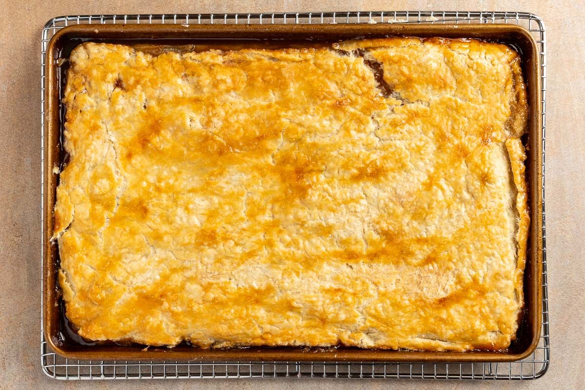 Taste of Home Apple Danish recipe photo of the baked danish on a cooling rack.