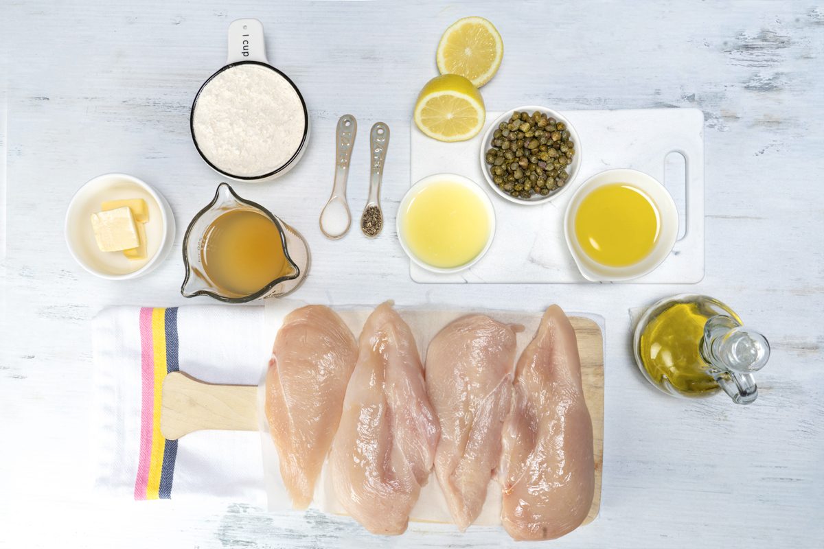 Chicken Piccata prep