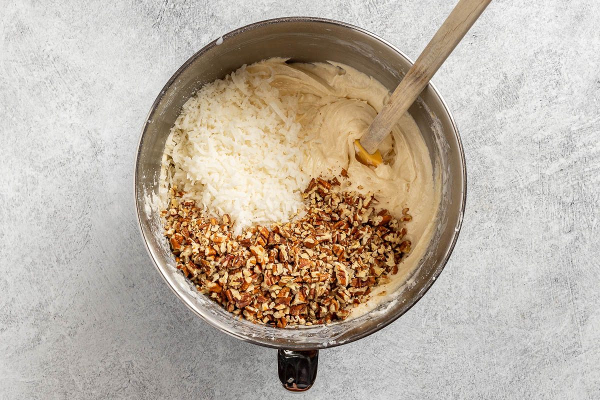 Taste of Home Italian Cream Cake recipe photo of making the cake batter.