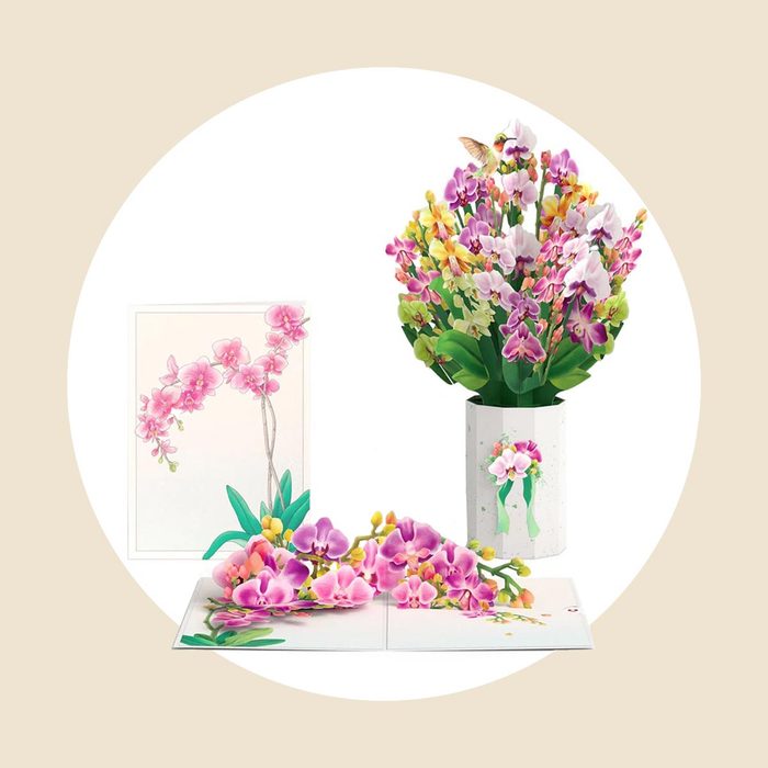 Lovepop Watercolor Orchid Card And Bouquet Bundle