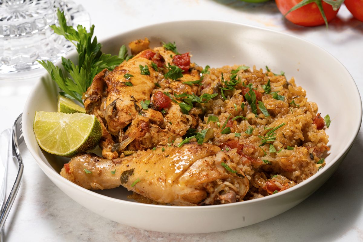 Spanish Chicken and Rice, Plated