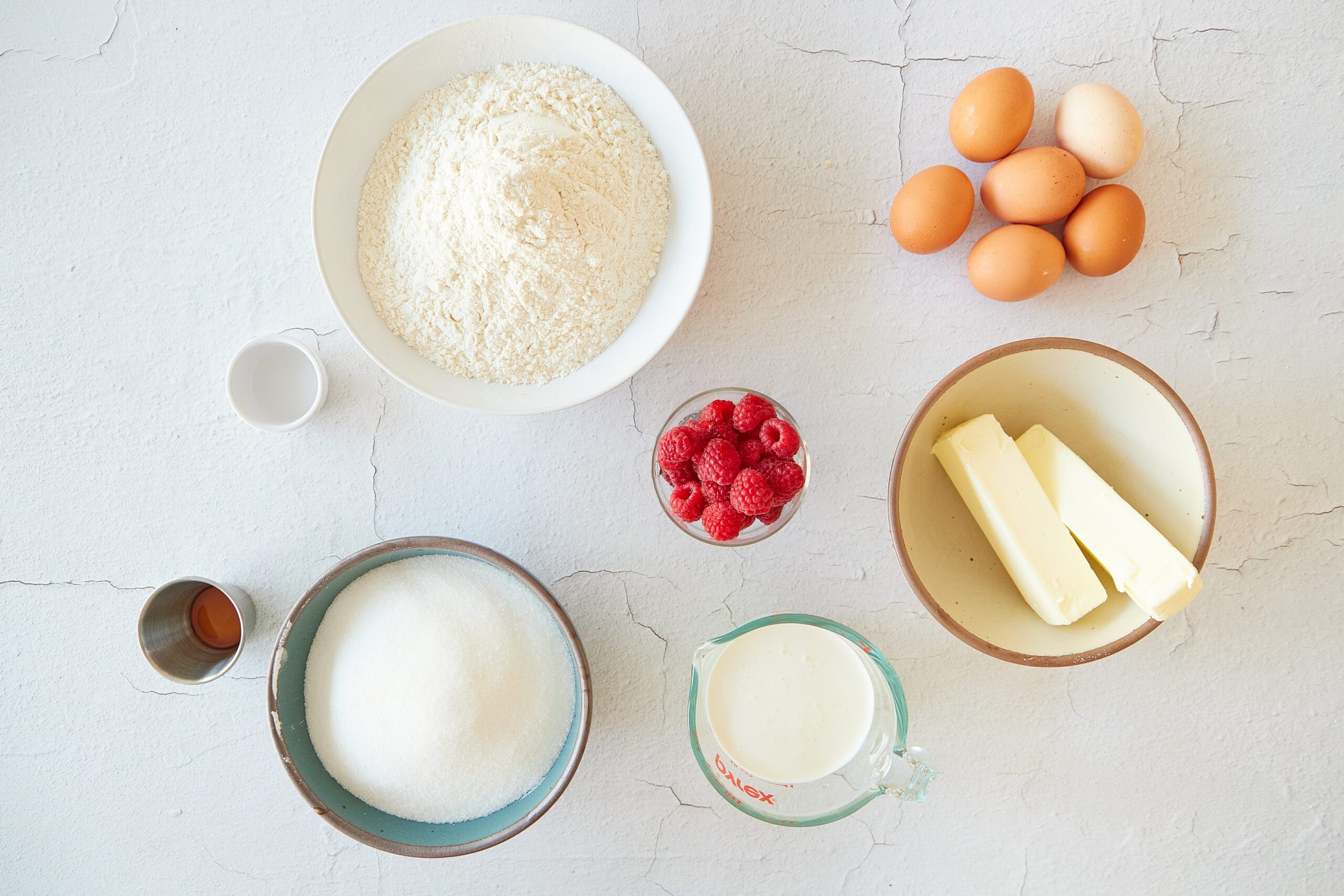 Ingredients for whipping cream pound cake