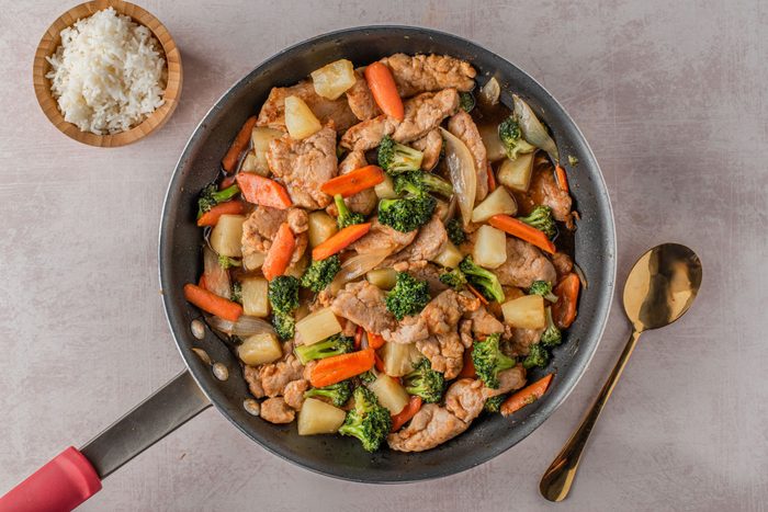 Pineapple Pork Stir Fry By Taste Of Home Finished Dish Skillet