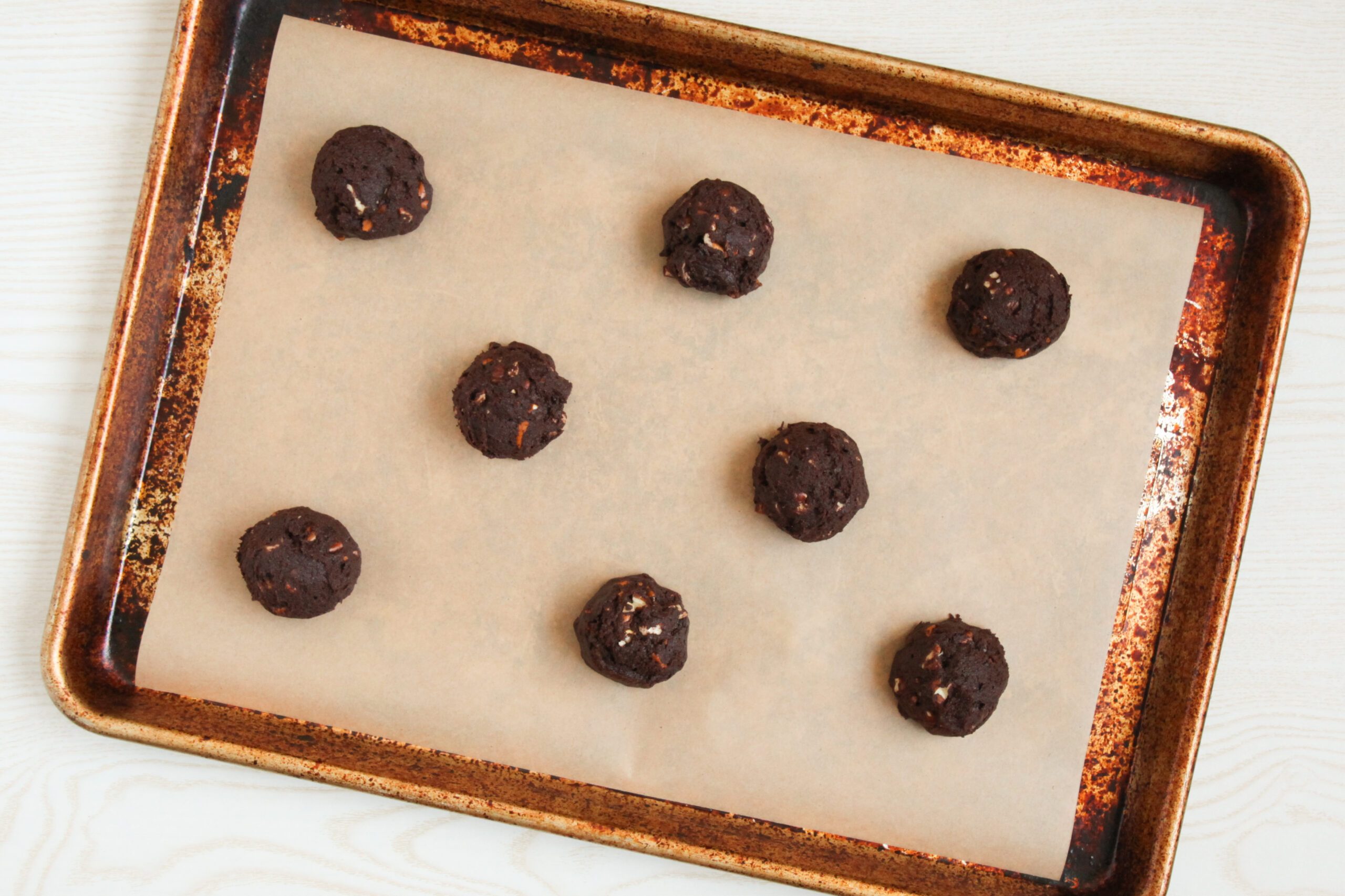 Rolo cookie dough ready to bake