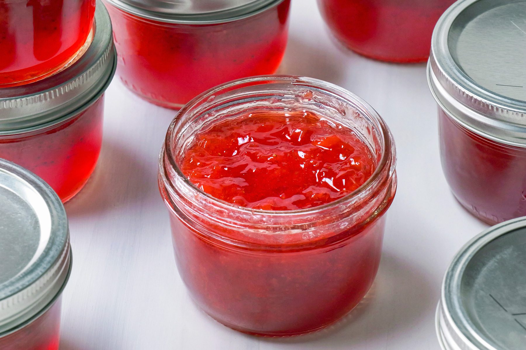 Strawberry Jam in glass jar