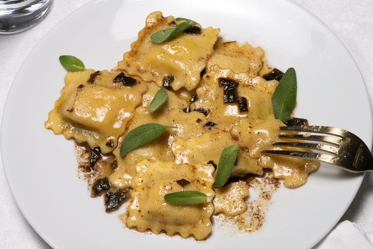 Brown Butter Sauce with Ravioli
