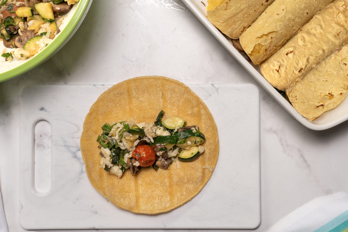 FIlling the Enchiladas