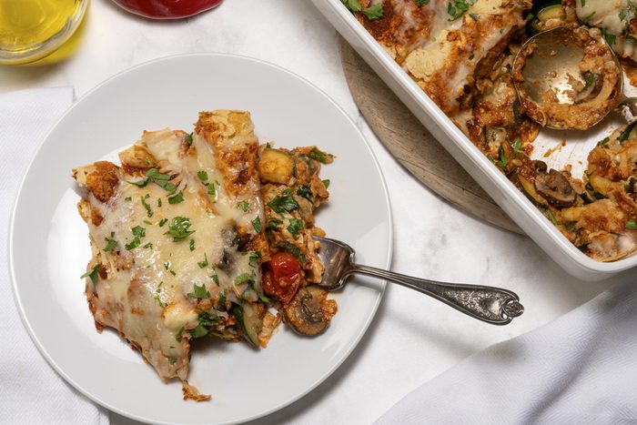 Veggie Enchiladas served