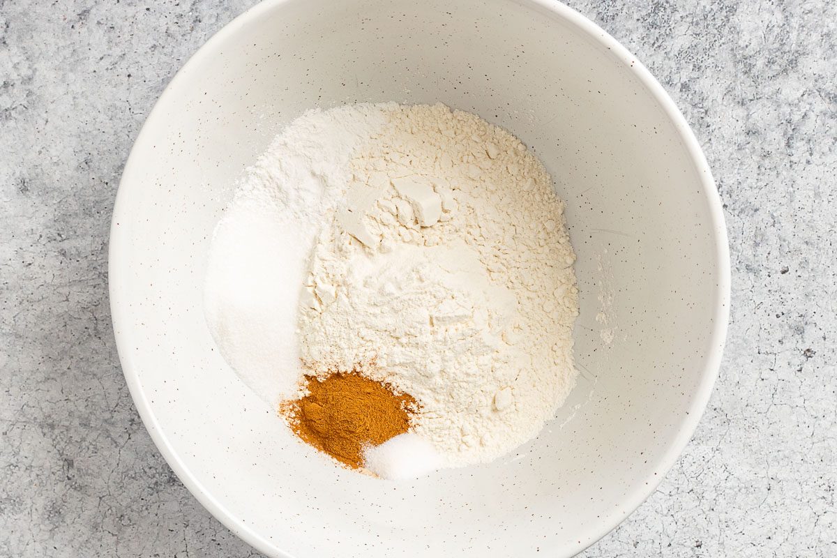 Taste of Home Air Fryer Apple Fritters photo of preparing the batter.
